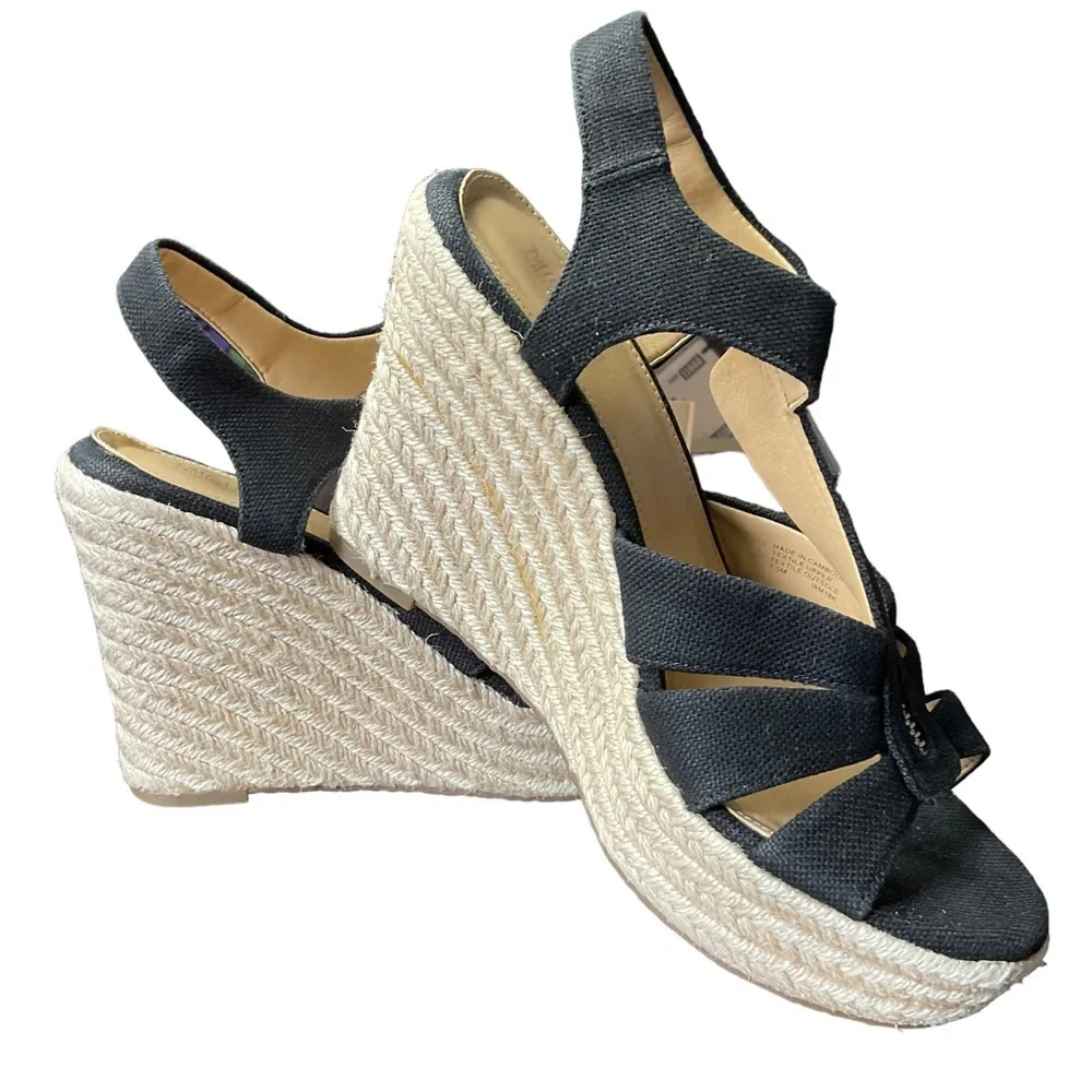 Michael Kors Black Berkley Wedge 7.5